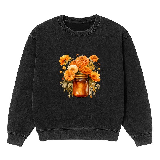 Wild Flowers Mineral Wash Sweatshirts Design - Funny gift