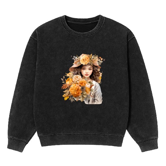 Wild Flowers Mineral Wash Sweatshirts Design - Funny gift