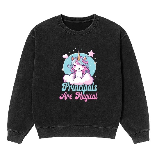 School Administrator Principal Admin Squad Mineral Wash Sweatshirts