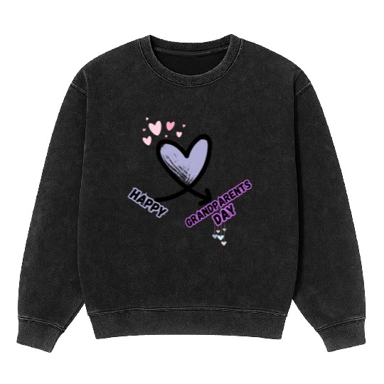 Happy Grandparents Day Mineral Wash Sweatshirts