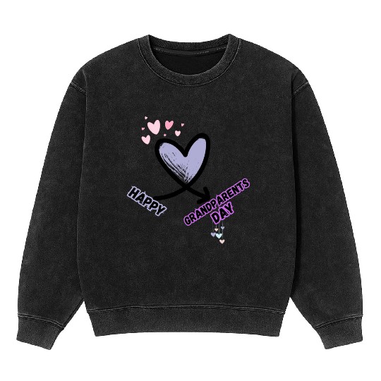 Happy Grandparents Day Mineral Wash Sweatshirts