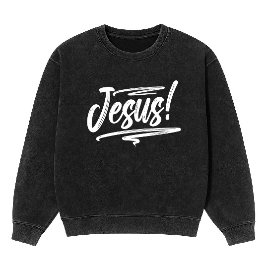 Love Jesus Christian Christmas Mineral Wash Sweatshirts