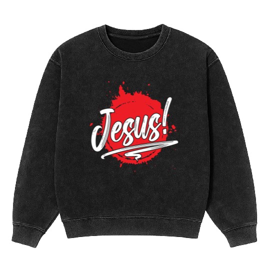 Love Jesus Christian Christmas Mineral Wash Sweatshirts