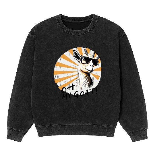 Ho my goat Mineral Wash Sweatshirts