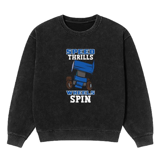 Sprint Car Mom Dirt Track Racing Racing Race Day Mineral Wash Sweatshirts