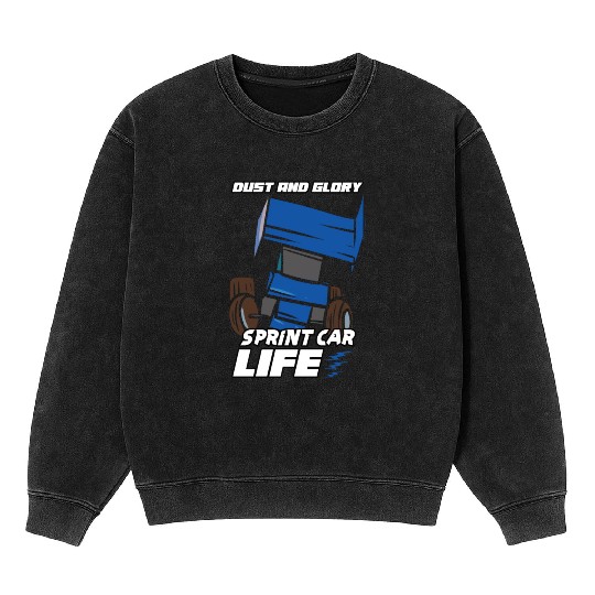 Sprint Car Mom Dirt Track Racing Racing Race Day Mineral Wash Sweatshirts