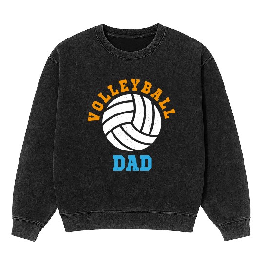 Vintage Volleyball Dad Mineral Wash Sweatshirts