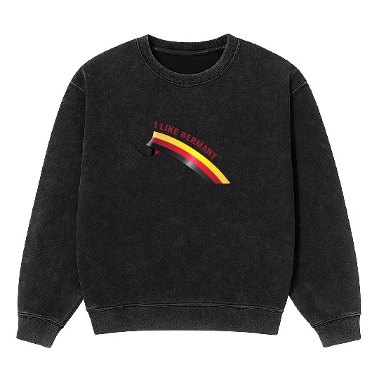 I LIKE GERMANY with Flag Mineral Wash Sweatshirts