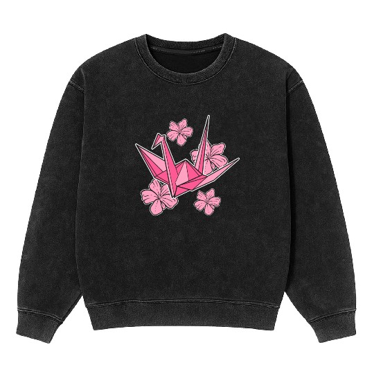 Sakura Origami Artisan Mineral Wash Sweatshirts