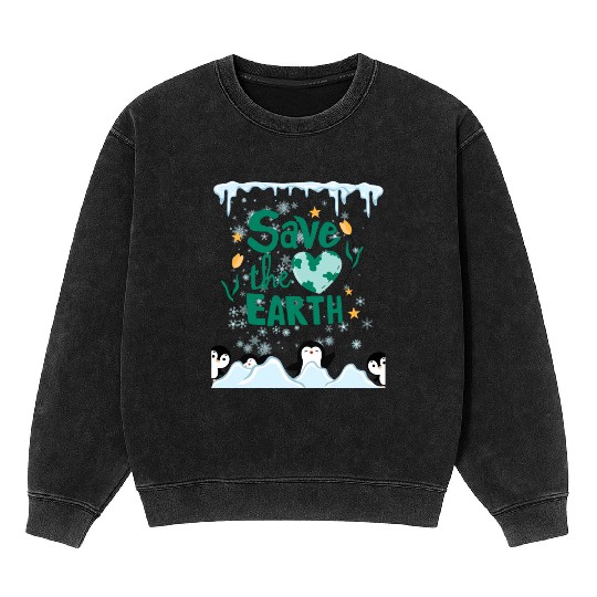Save our Planet Earth, Save our beautiful animals! Mineral Wash Sweatshirts