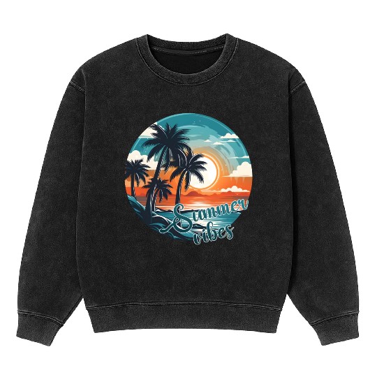 Vintage Summer Vibes Mineral Wash Sweatshirts