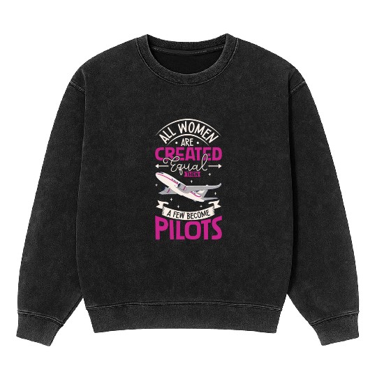 Pilot Aviation Airplane Airline Future Pilots Mineral Wash Sweatshirts