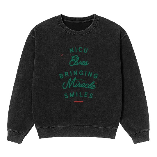 Cute NICU Christmas design Mineral Wash Sweatshirts