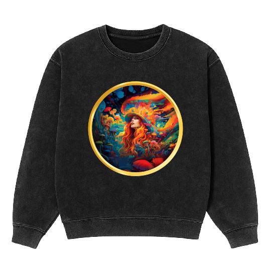 Lady Wizard Mineral Wash Sweatshirts