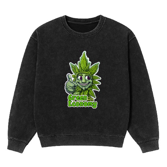 Green Economy Mineral Wash Sweatshirts
