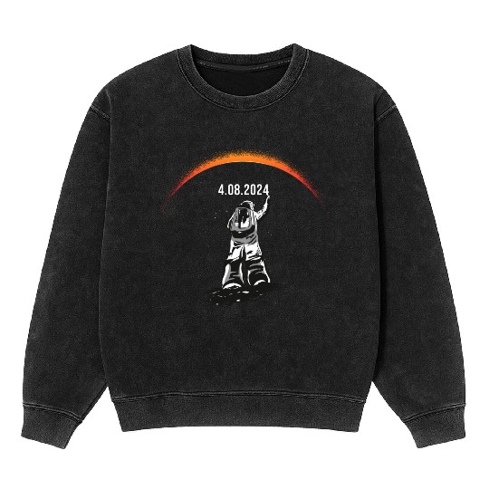 Total Solar Eclipse 2024 - America Totality Mineral Wash Sweatshirts
