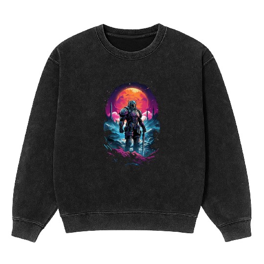 Astro Knight Mineral Wash Sweatshirts