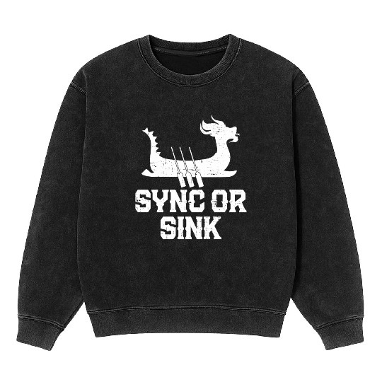 Funny Dragon Boat Racing Paddle Mineral Wash Sweatshirts