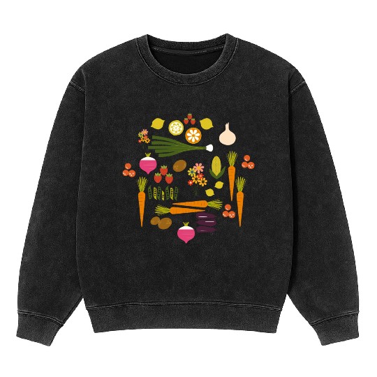 Vegetable Herb Garden Mineral Wash Sweatshirts