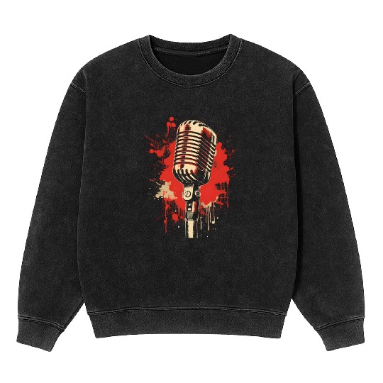 Microphone Classic Mic Splash Mineral Wash Sweatshirts