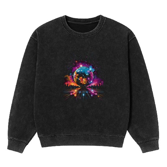 Disco Ball Party Mineral Wash Sweatshirts