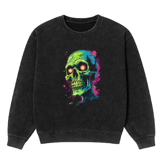 Neon Zombie Mineral Wash Sweatshirts
