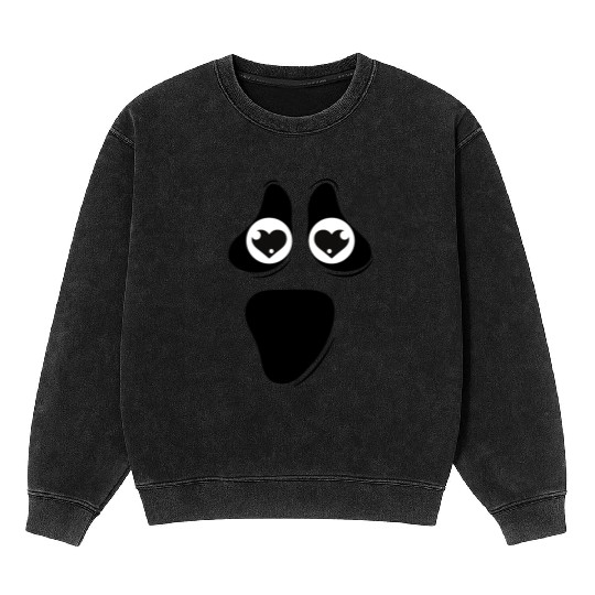 Cute Inlove Ghost Face Mineral Wash Sweatshirts
