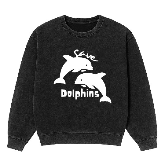Save Dolphins Mineral Wash Sweatshirts