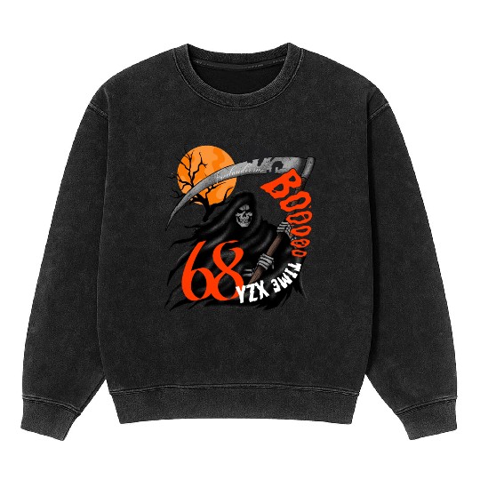 Grim reaper, creepy halloween Mineral Wash Sweatshirts