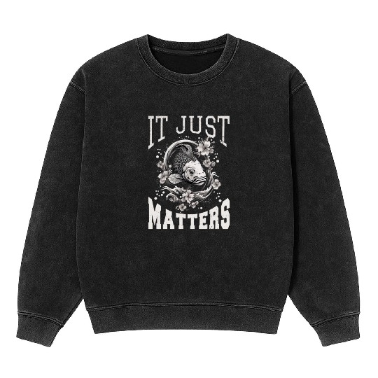 Koi Fish Koi Carp Japanese Koi Garden-Pond funny Mineral Wash Sweatshirts