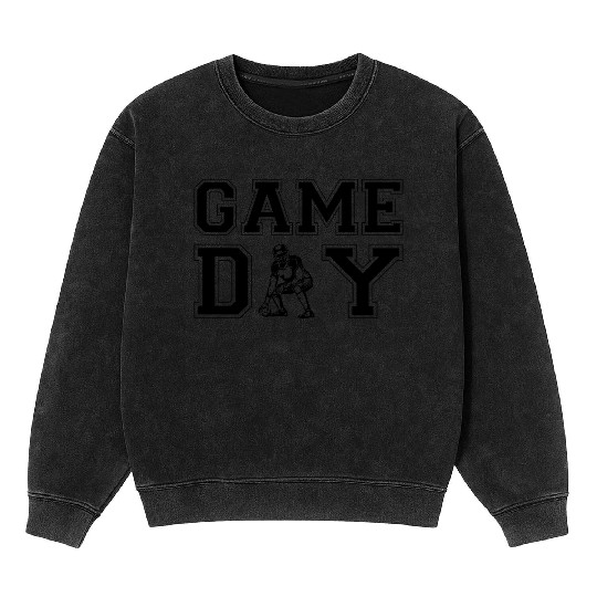 Game Day for Men Women Football Sunday Funday Mineral Wash Sweatshirts