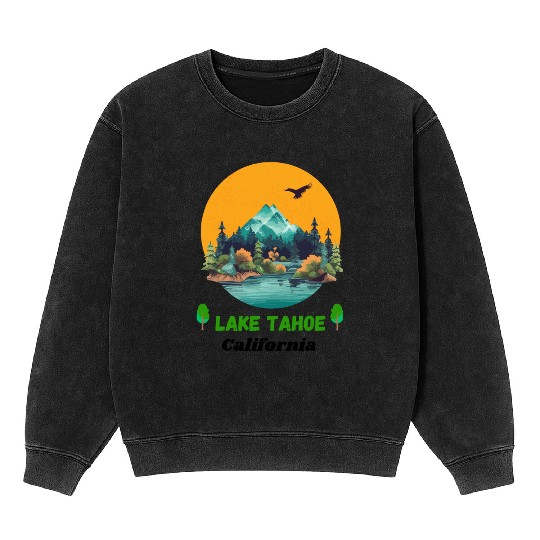 Lake Tahoe California Mineral Wash Sweatshirts