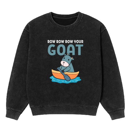 Goat Puns Goat Farmer Mineral Wash Sweatshirts
