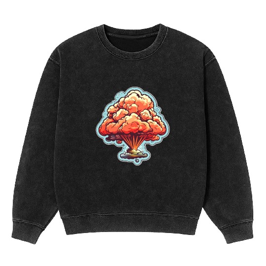 Explosion Fireworks Pyrotechnics Mineral Wash Sweatshirts