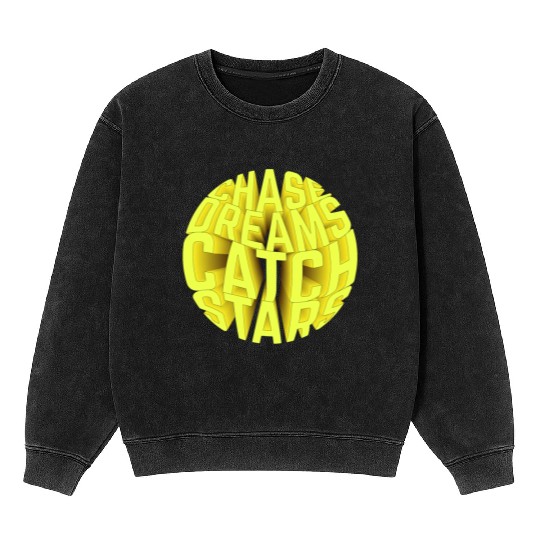 Circle typography Mineral Wash Sweatshirts