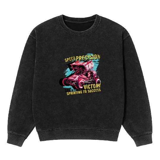 Sprint Car Mom Dirt Track Racing Racing Race Day Mineral Wash Sweatshirts