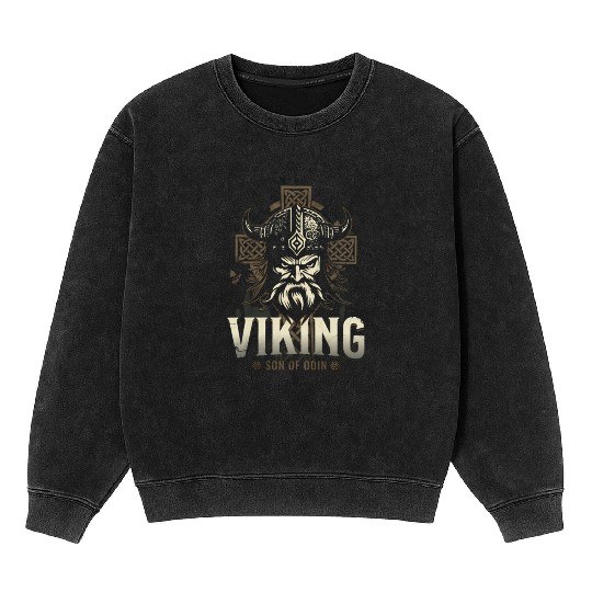 viking warrior Mineral Wash Sweatshirts