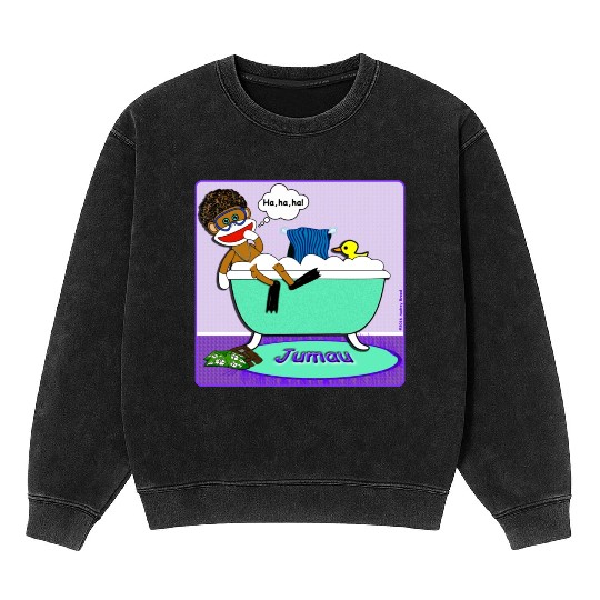 Jumau the Sock Monkey Mineral Wash Sweatshirts