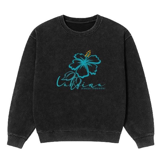 Blue Hibiscus: Lahaina - Always Remember Mineral Wash Sweatshirts