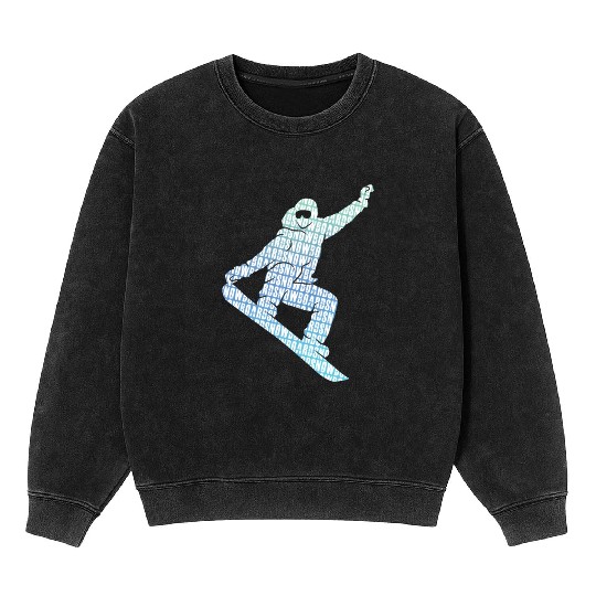 Snowboarder Cool Freestyle Snowboarding Mineral Wash Sweatshirts