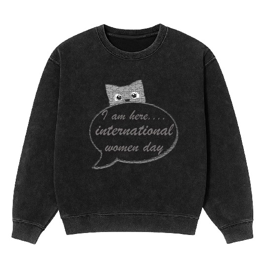 international women day Mineral Wash Sweatshirts design gift