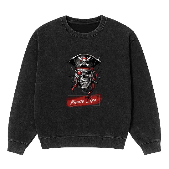 Pirate Life Mineral Wash Sweatshirts