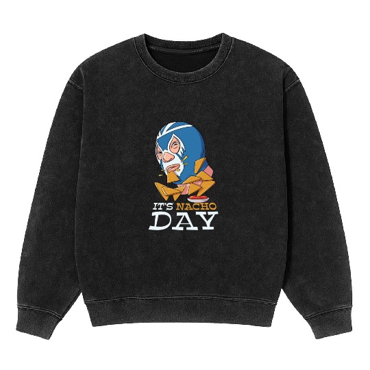 Mexican Wrestling Wrestler Lucha Libre Mask Mexico Mineral Wash Sweatshirts