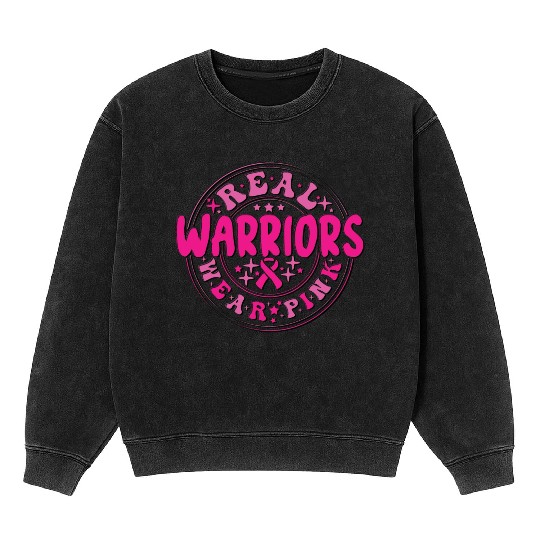 Real Warriors Wear Pink Mineral Wash Sweatshirts