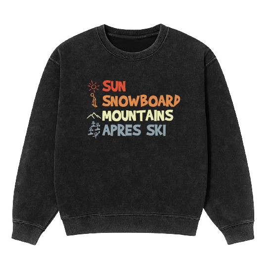 Vintage Snowboarding Mineral Wash Sweatshirts