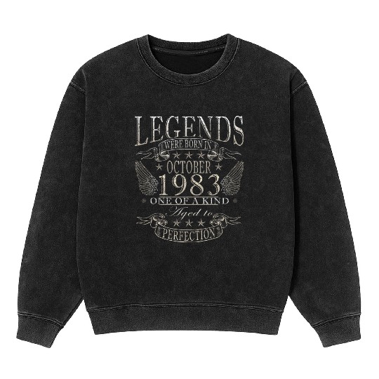 october 1983 Anniversary october 1983 october Mineral Wash Sweatshirts