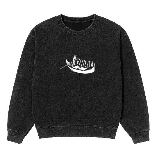 Venice Gondola Italy Venezia Mineral Wash Sweatshirts