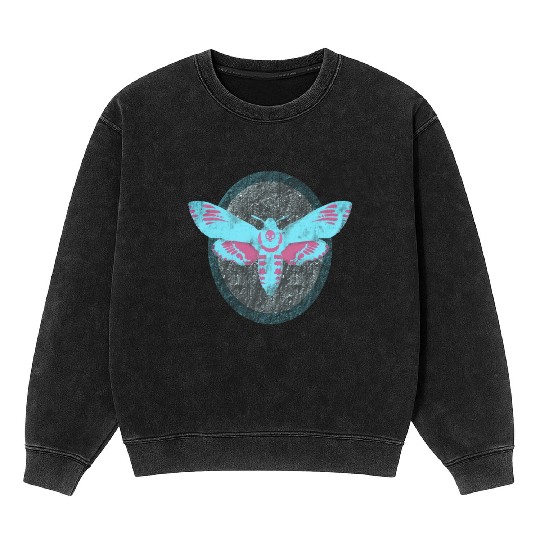 Framed Death's Head Hawk Moth Mineral Wash Sweatshirts
