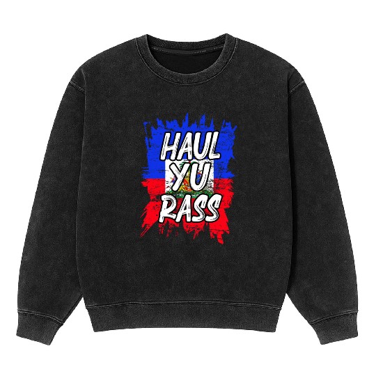 Creole Magic Afro Pride Kriol Haiti Flag Haitian Mineral Wash Sweatshirts