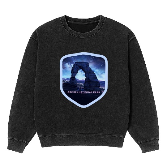 Arches National Park Stickers Mineral Wash Sweatshirts
